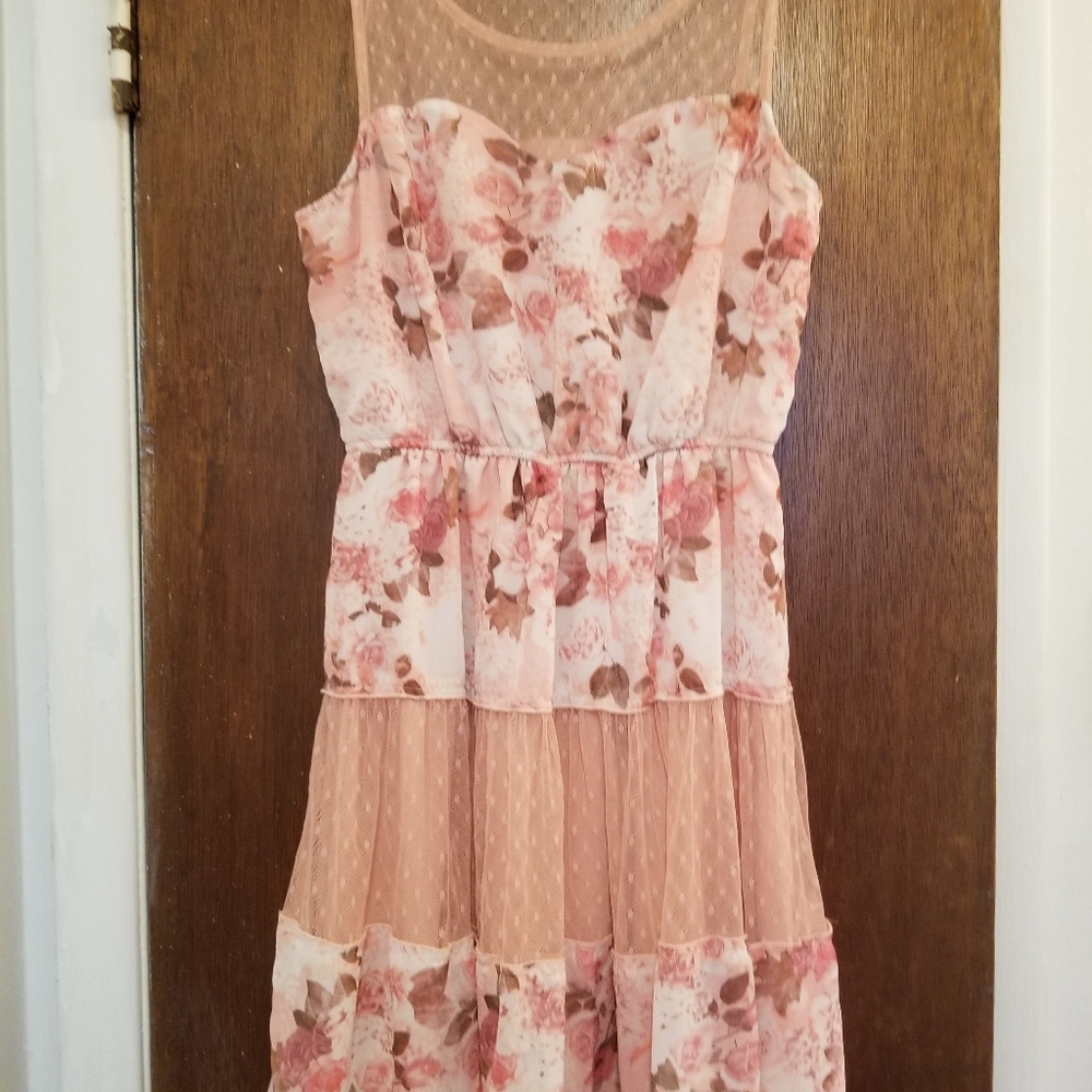 Spring,graduation wedding floral lace dress